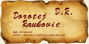 Dorotej Rauković vizit kartica